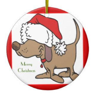 FUNNY CHRISTMAS TREE ORNAMENTS   CARTOON DOG