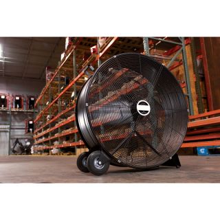 Q Standard Industrial Direct Drive Drum Fan — 36in., 11,200 CFM, 3/5 HP, Model# 10255  Floor Fans