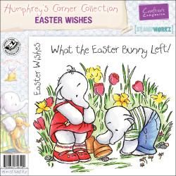 Humphrey's Corner EZMount Cling Stamp Set 4.75"x4.75" Easter Wishes Crafter's Companion Wood Stamps