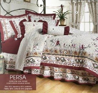Limited Edition 'Persa' Complete Double Sided Comforter Set and Curtains (King)  