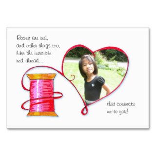Red Thread Valentine or Lunch box love note Business Card