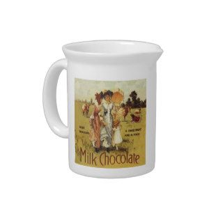 Vintage Milk Chocolate Cow Party Drink Pitcher