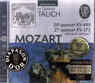 The Talich Quartet Plays Mozart String Quartet No. 21 in D Major, K 575 ("Prussian"); String Quartet No. 20 in D Major, K 499 ("Hoffmeister"); Violin Sonata in C Major, K 296 Music