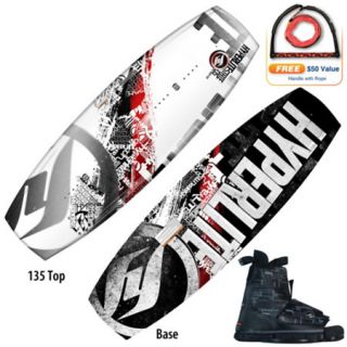 Hyperlite State Wakeboard With Frequency Boots Wakeboard Handle And Rope 705453