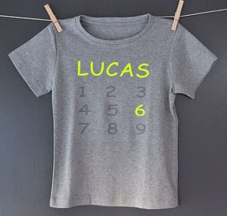 personalised neon birthday t shirt by a for angels