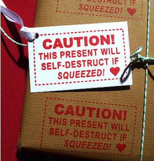 'no squeezing' handmade wrapping paper by indigoelephant