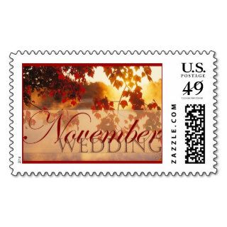 November Wedding I Postage Stamp