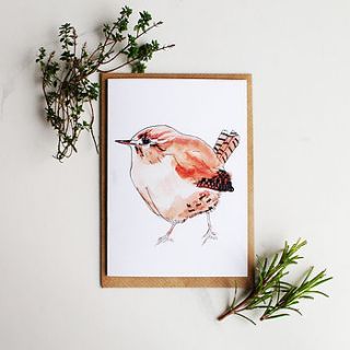 wren greetings cards by rebecca kiff