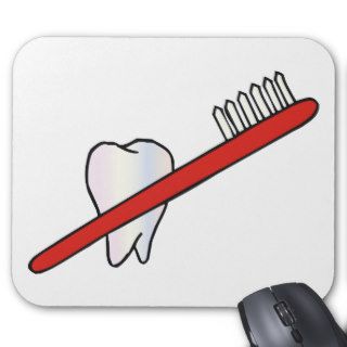 Tooth & Toothbrush 3 ~ Dental Dentist Hygienist Mouse Pad