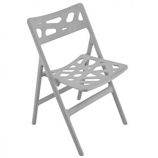 Colin Cowie Set of 2 Cyclone Folding Chairs   Gray