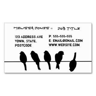 Birds on a wire – dare to be different business card templates