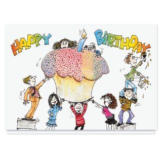 Cupcake Surprise Birthday Card   25 Premium Birthday Cards with Foiled lined Envelopes Health & Personal Care