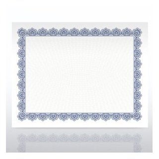 Certificate Paper   Scallop   Heavy Weight   Royal Blue  Blank Certificates 