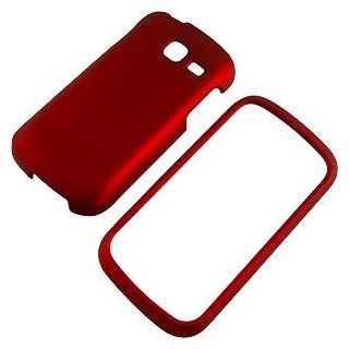Red Rubberized Protector Case for Samsung Transfix R730 Cell Phones & Accessories