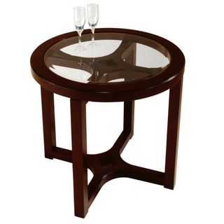 Juniper Mink Brown Wood Round End Table Magnussen Home Furnishings Coffee, Sofa & End Tables