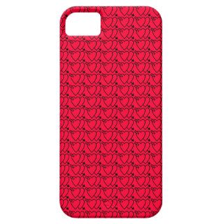 Double Hearts on Red iphone 5 iPhone 5 Case