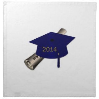 2014 Graduation Cap and Diploma Cloth Napkin