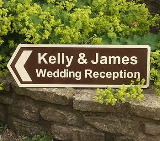 personalised wedding reception sign by england signs