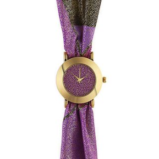 purple glitter fabric watch by wholesome bling