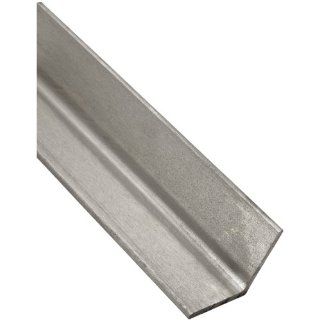 304 Stainless Steel Angle, Unpolished (Mill) Finish, Annealed, ASTM A276, Equal Leg Length, Rounded Corners, 3/4" Leg Lengths, 1/8" Wall Thickness, 36" Length Stainless Steel Metal Raw Materials