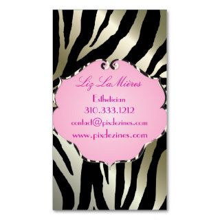 Trendy zebra print business cards