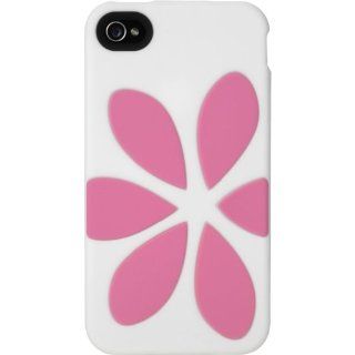 Agent18 GIPFVX/WC FlowerVest TPU Skin Case for iPhone 4/4S   1 Pack   Retail Packaging   White/Pink Cell Phones & Accessories