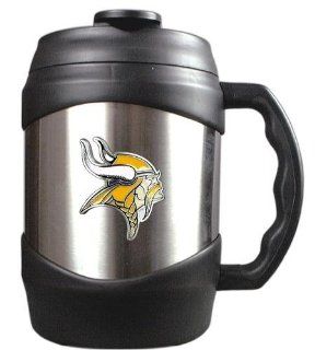 Minnesota Vikings 52oz Stainless Steel Macho Travel Mug  Sports Fan Travel Mugs  Sports & Outdoors