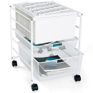 The Container Store Mesh File Cart  Storage File Boxes 