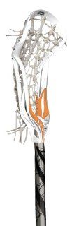 STX Crux 10 Degree Women's Lacrosse Stick with Runway Pockect and Flex Aluminum Handle, White/Org  Sports & Outdoors