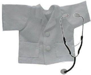 Doctor or Vet Lab Coat and Stethescope Outfit fits 8" 10" Stuffed Animals like Webkinz, Shining Star and 8"   10" Stuffed Animals Toys & Games