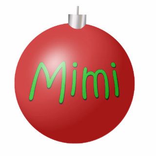 Mimi Christmas Ornament Acrylic Cut Outs