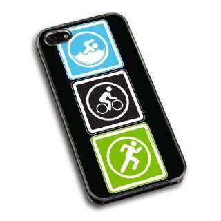 Triathlon Swim Bike Run Blocks iPhone Case (iPhone 5) Cell Phones & Accessories