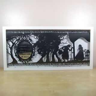 snow white's mirror papercut by studio charley