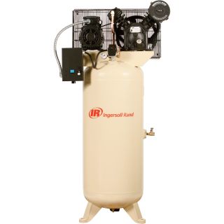 Ingersoll Rand Type-30 Reciprocating Air Compressor — 5 HP, 460 Volt 3 Phase, Model# 2340L5-V  19 CFM   Below Air Compressors