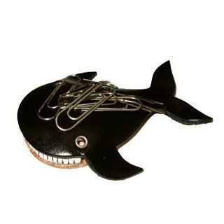 Whale 3D Genuine Leather Animal/Fish Clip holder *VANCA* Handmade in Japan   Key Tags And Chains