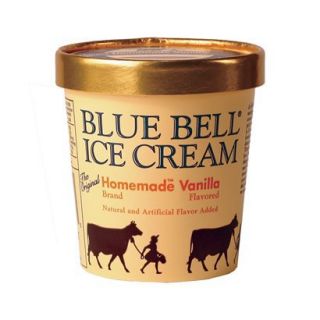 Blue Bell Gold Rim Ice Cream 16oz