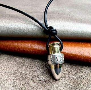 silver bullet pendant by claire gerrard designs