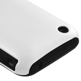 MyBat IPHONE3GSHPCFSSO308NP Hybrid Fusion Protective Case for iPhone 3   1 Pack   Retail Packaging   White Cell Phones & Accessories
