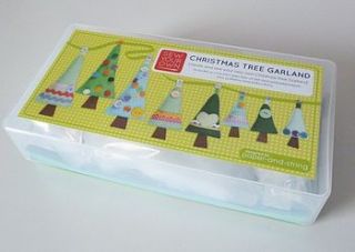 sew your own christmas tree garland by paper and string