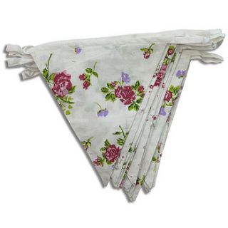 floral cottage garden bunting by the cotton bunting company