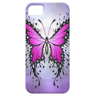 Purple Splatter Butterfly Case For The iPhone 5