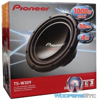 TS W309   Pioneer 30cm 1000W Max Single 4 Ohm Subwoofer  Vehicle Subwoofer Systems 