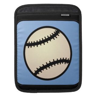 Cartoon Clip Art Sports, Baseball, Blue Background iPad Sleeve