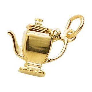 Rembrandt Charms Tea Pot Charm, 14K Yellow Gold Clasp Style Charms Jewelry