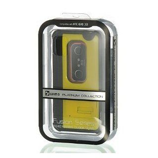 For HTC EVO 3D (Sprint) Cell Phone Case Cover   Yellow/Black Premium Kickstan Cell Phones & Accessories