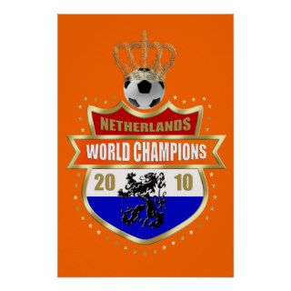 Netherlands World Champions 2010 badge Print