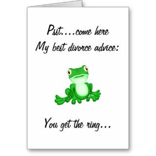 Divorce frog greeting card
