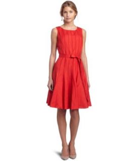 Calvin Klein Women's Linen Dress, Fire, 2