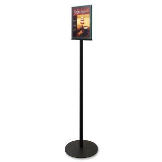 Deflect o   Magnetic Sign Stand, Dual Sided, 13"x13"x56", BK, Sold as 1 Each, DEF 692056  Business And Store Sign Holders 