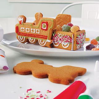 gingerbread train decoration kit by sarah biscuits